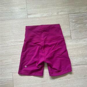 Pink lululemon biker shorts